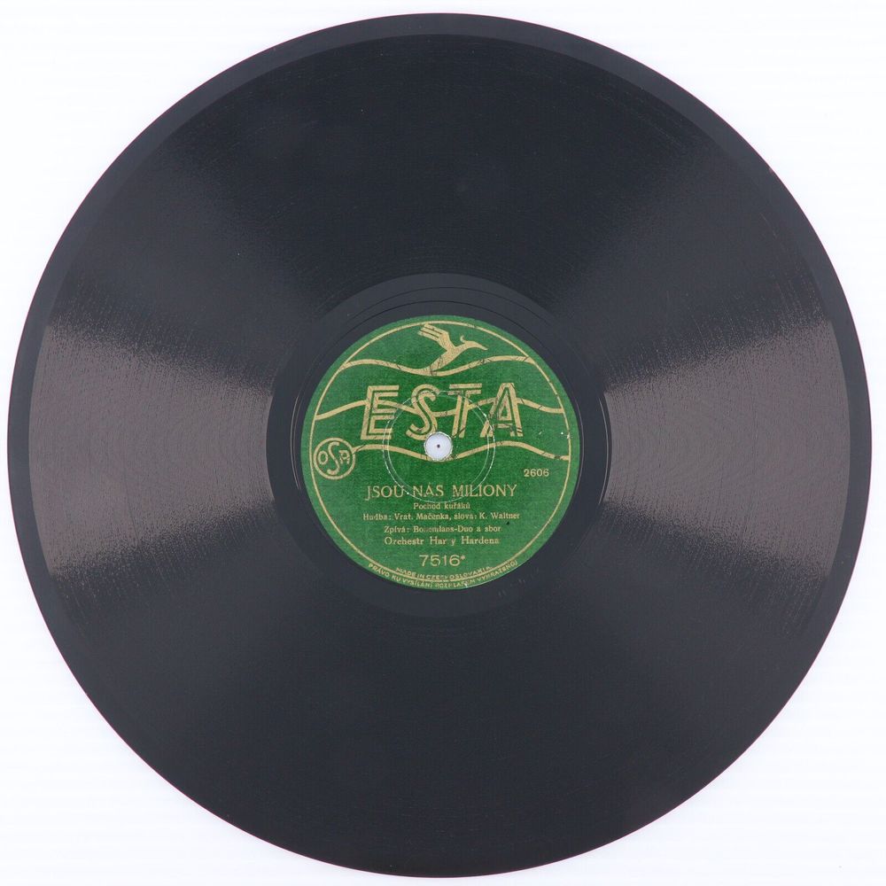 Harry Hardena - Cigareta / Jsou Nás Miliony - 10" 78 rpm Record 7516 Czech RARE - Picture 4 of 16